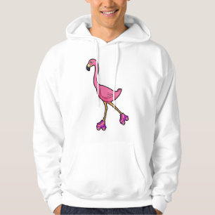 Sudadera Flamingo como patinador con patines