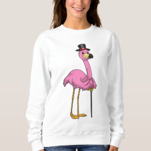 Sudadera Flamingo como pensionista con palo