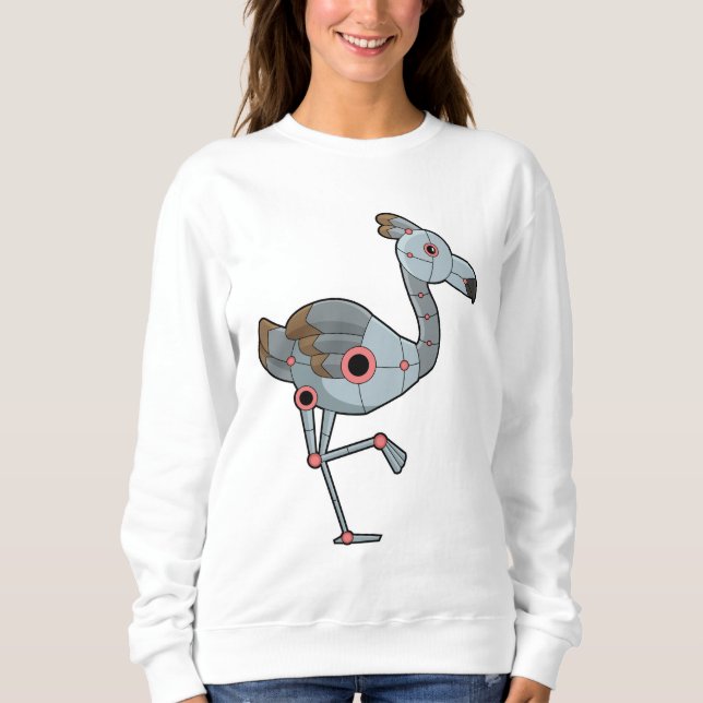 Sudadera Flamingo como Robot (Anverso)