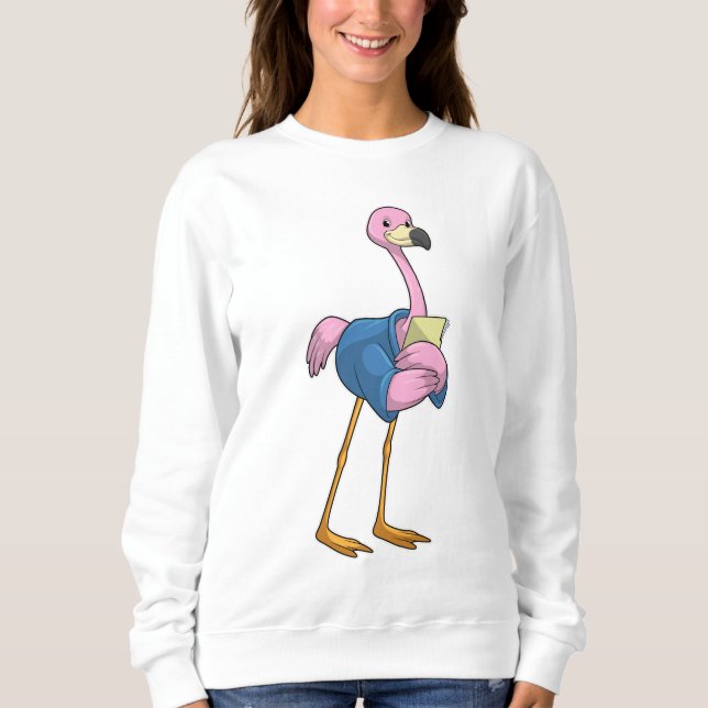 Sudadera Flamingo como secretario con Notepad (Anverso)