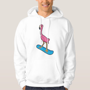 Sudadera Flamingo como snowboard con Snowbaord