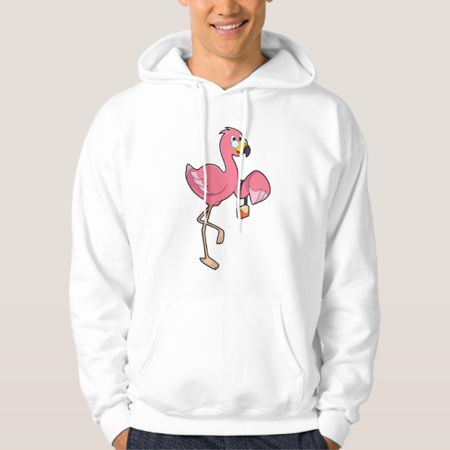 Sudadera Flamingo con cartera (Anverso)