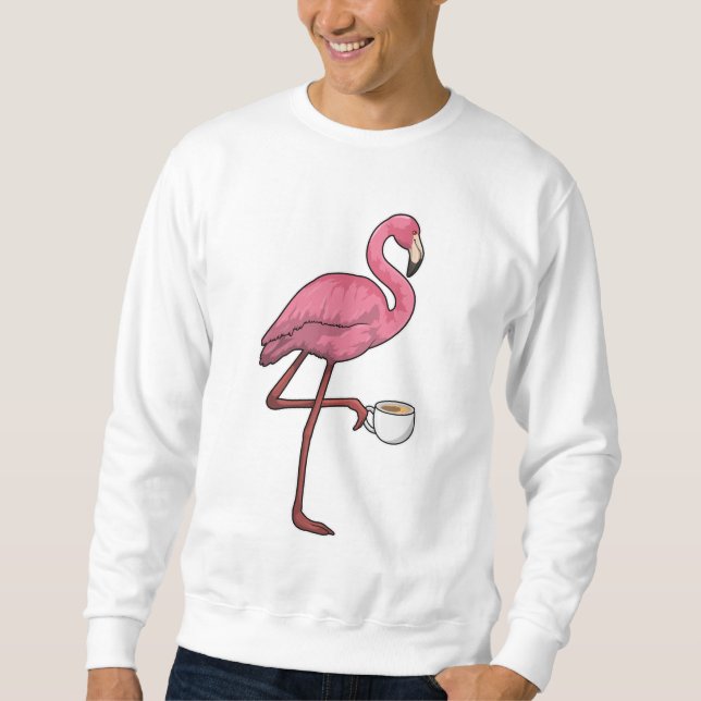Sudadera Flamingo con Copa de Café (Anverso)