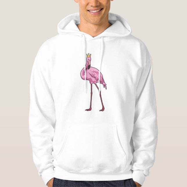 Sudadera Flamingo con corona (Anverso)