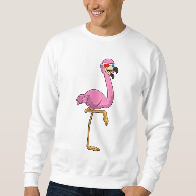 Sudadera Flamingo con gafas (Anverso)