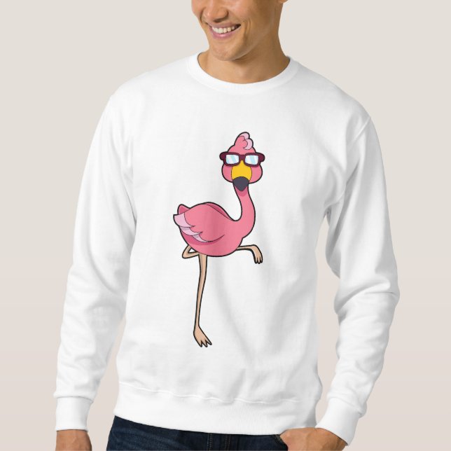 Sudadera Flamingo con gafas de sol (Anverso)