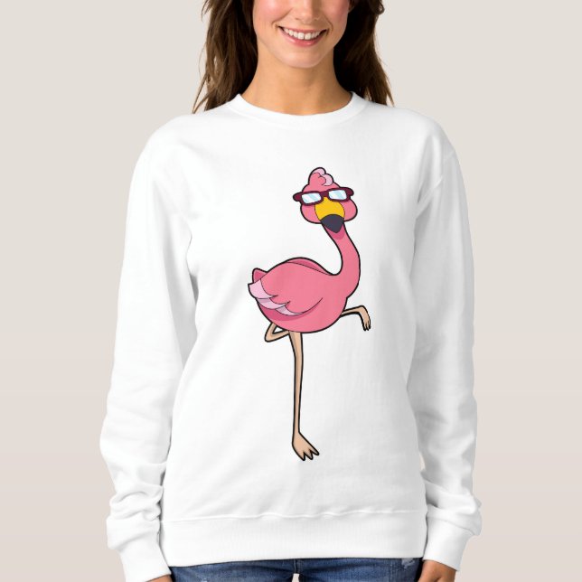 Sudadera Flamingo con gafas de sol (Anverso)