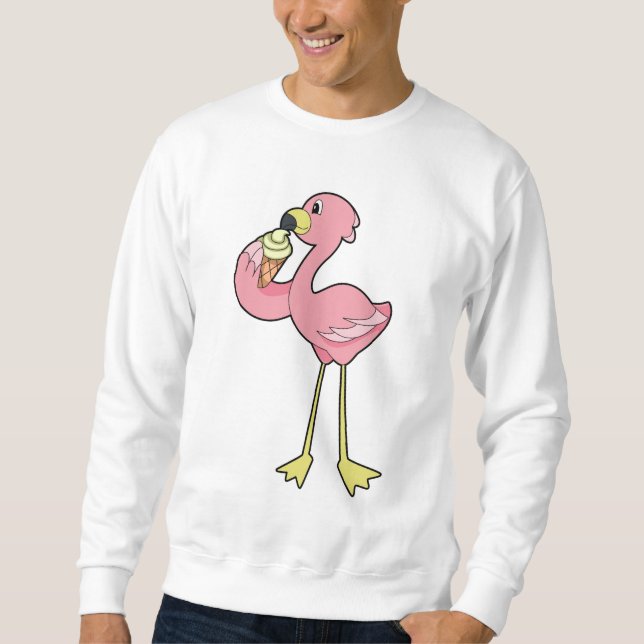 Sudadera Flamingo con helado Waffle (Anverso)