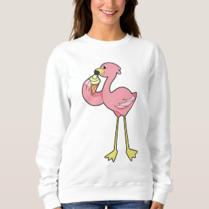 Sudadera Flamingo con helado Waffle