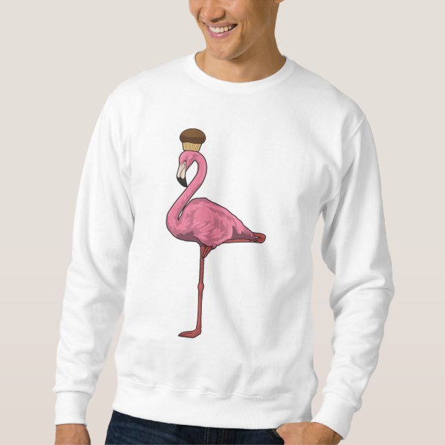 Sudadera Flamingo con Muffin (Anverso)