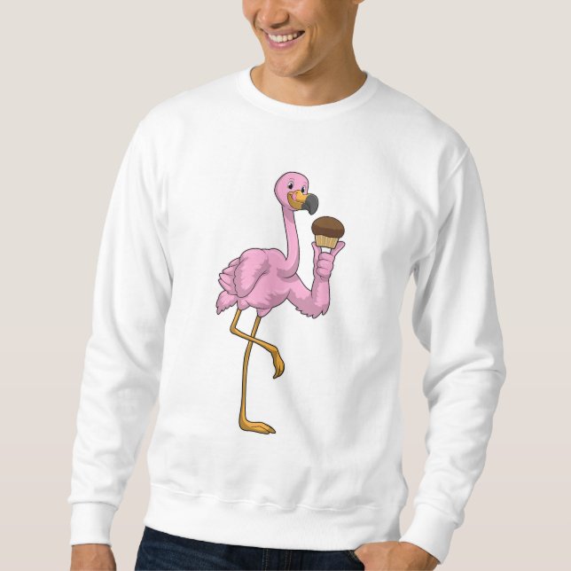 Sudadera Flamingo con Muffin (Anverso)