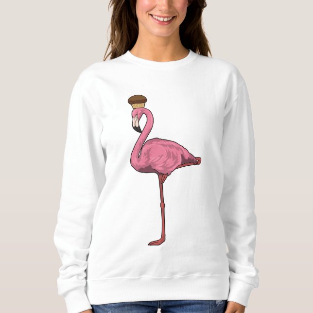 Sudadera Flamingo con Muffin (Anverso)