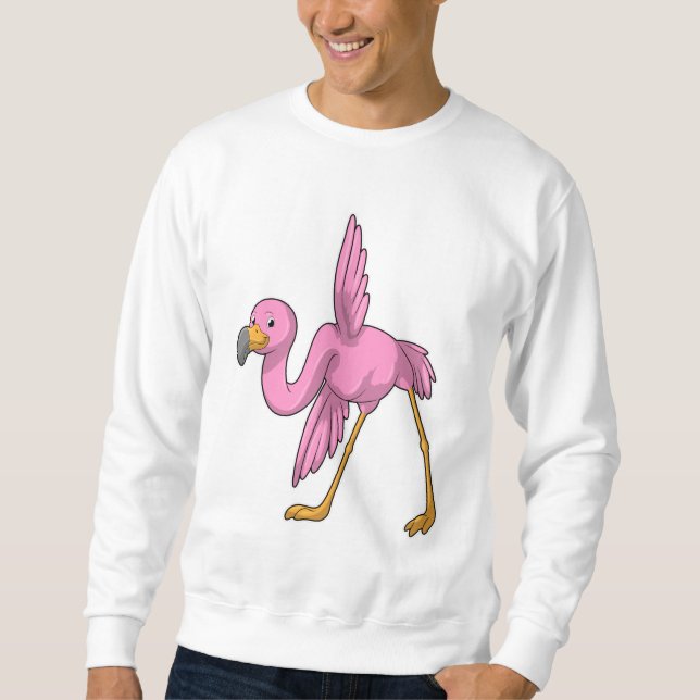 Sudadera Flamingo en ejercicio de Stretching de Yoga (Anverso)
