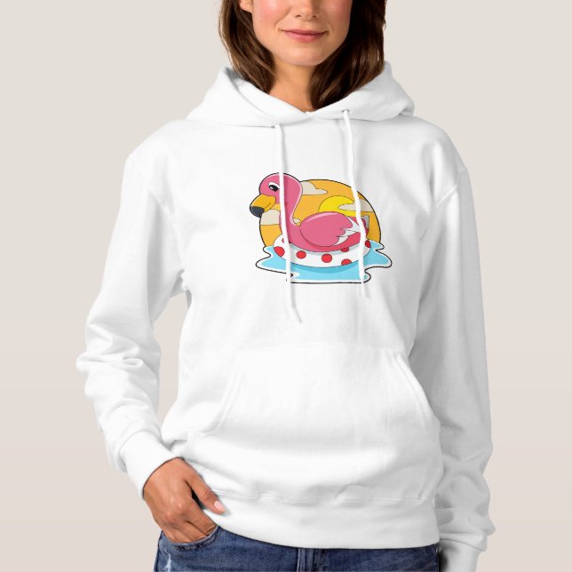 Sudadera Flamingo en Natación con Vida (Anverso)