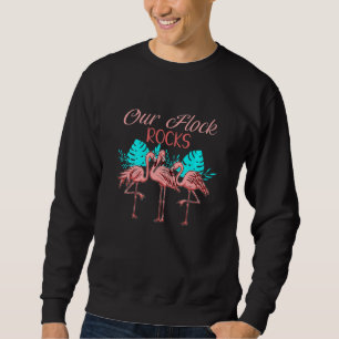 Sudadera Flamingo Flock Pink Family Vacation Mom Bird Anima