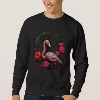 Sudadera Flamingo Flowers  Bird Animal Flamingo 1