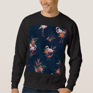 Sudadera Flamingo hawaiano: Obra de arte tropical vintage