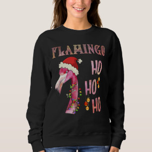 Sudadera Flamingo Ho Ho Ho Ho Feliz Navidad Gorra de Santa