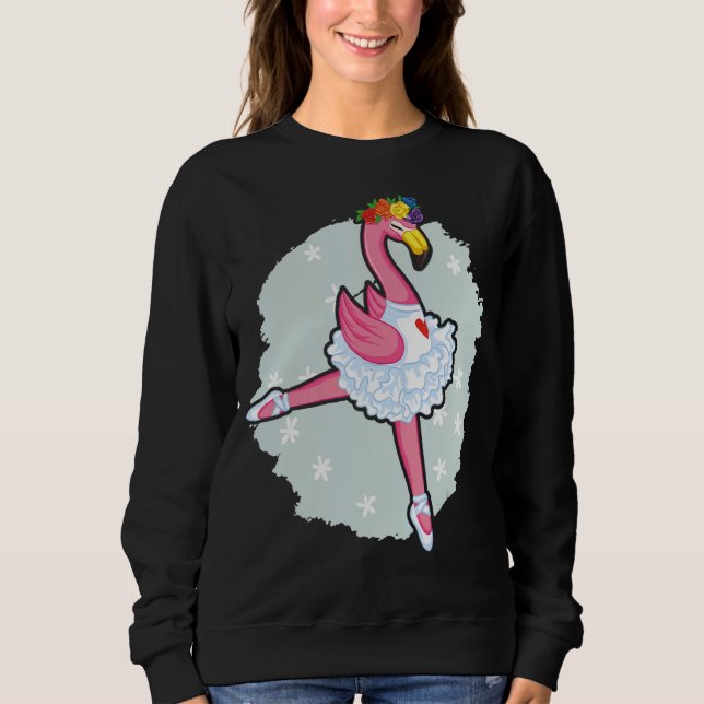 Sudadera Flamingo instructor de ballet Ballerina bailarina  (Anverso)