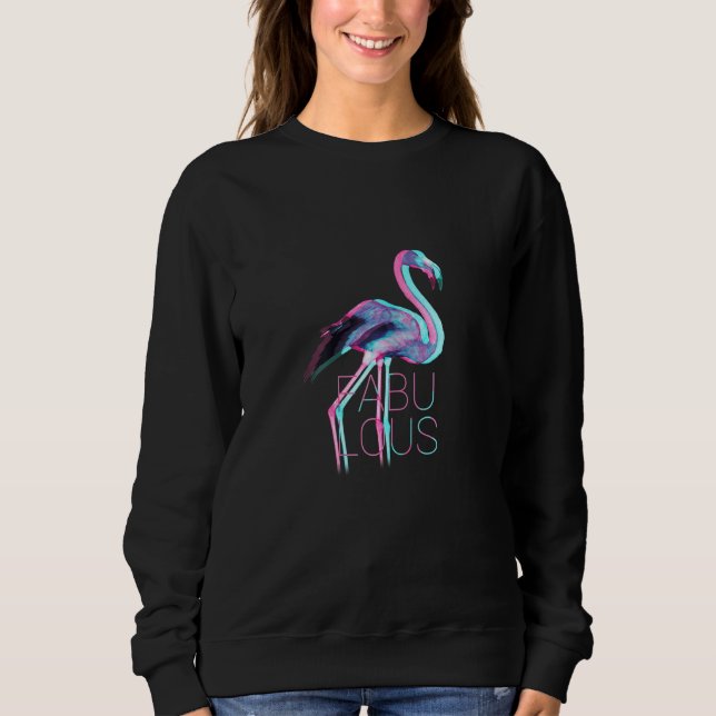 Sudadera Flamingo rosa 3d Mujeres animales (Anverso)