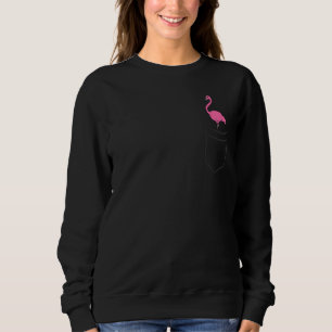 Sudadera Flamingo rosa en flamenco de bolsillo