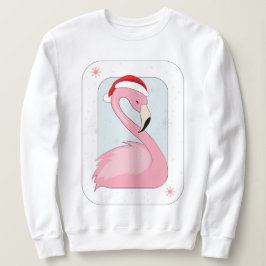 Sudadera Flamingo rosa en Santa Hat