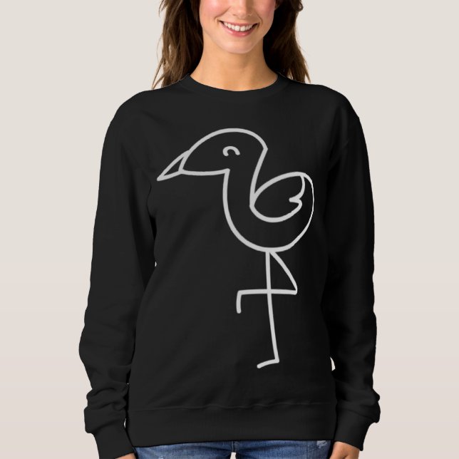 Sudadera Flamingo Silhouette Cute Exotic Birds (Anverso)