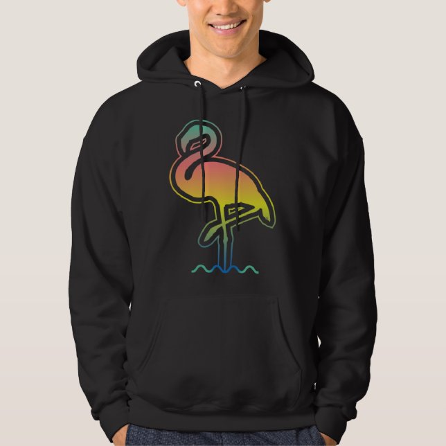 Sudadera Flamingo Sunset Vibes  Summer Family Vacation Isla (Anverso)
