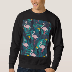 Sudadera Flamingo, toucano: patrón de hojas tropicales