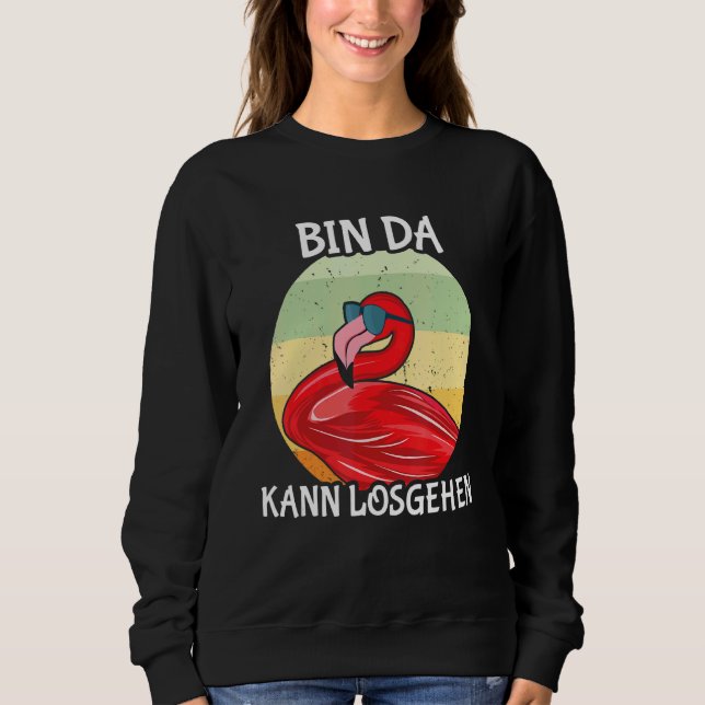 Sudadera Flamingo Unpunctual Bin Da Kann Starten (Anverso)
