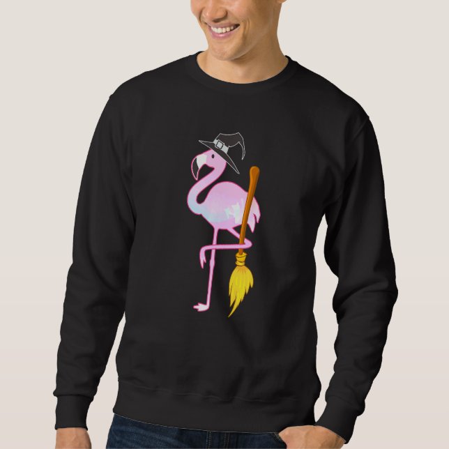Sudadera Flamingo Witch Halloween (Anverso)