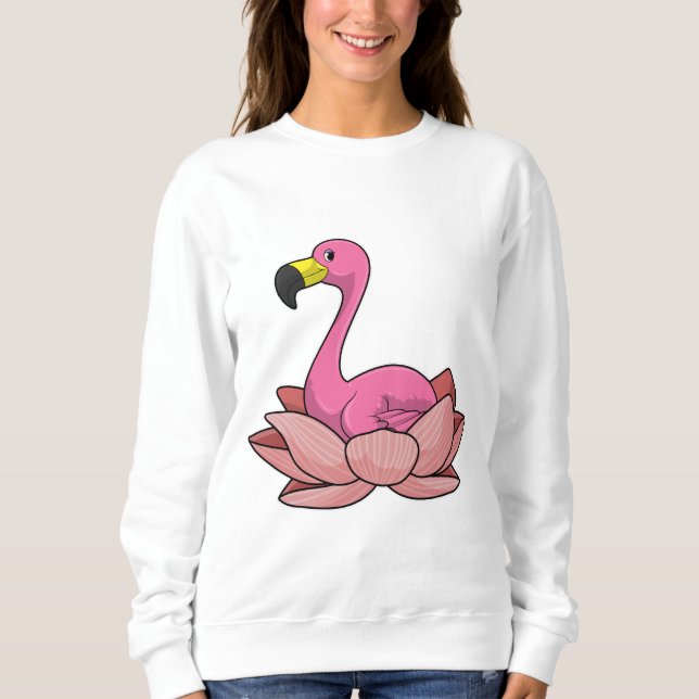Sudadera Flamingo with Lotus flower (Anverso)
