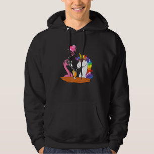 Sudadera Flamingo Y Unicornio Enamorados Compartiendo Una B