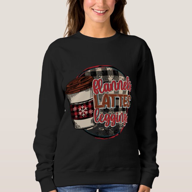 Sudadera Flanneds Lattes Leggings Buffalo Plaid Cocoa Lover (Anverso)