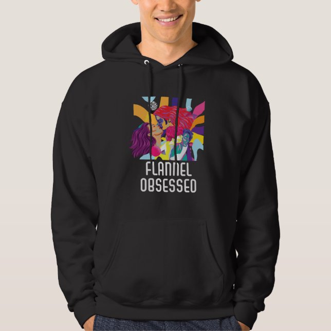 Sudadera Flannel Obsessed Bisexual Rainbow Pride Bisexualit (Anverso)