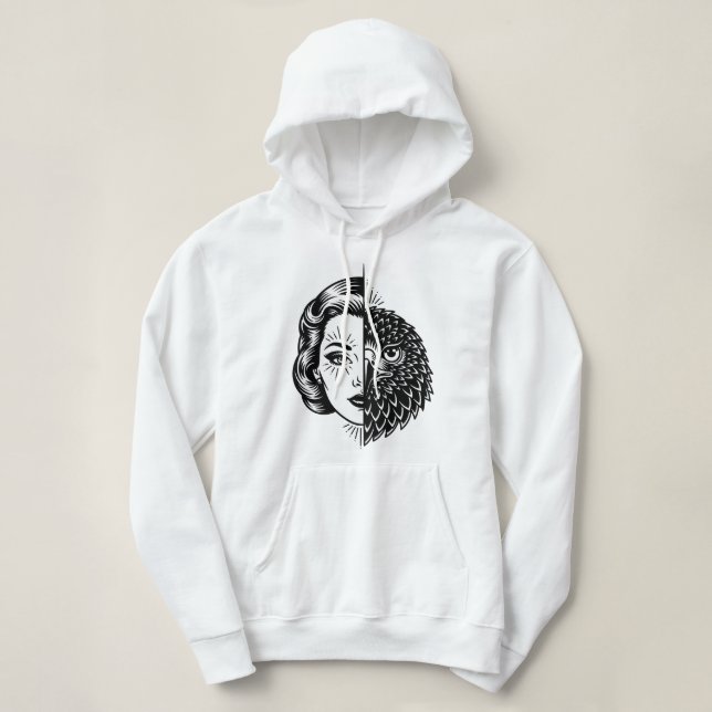 Sudadera Flash de Tatuaje de Mujer Halcón (Diseño del anverso)