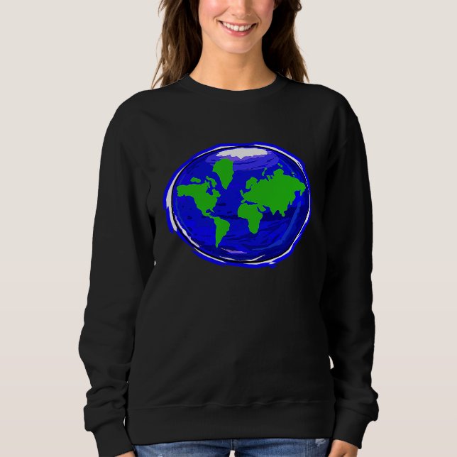 Sudadera Flat Earth (Anverso)