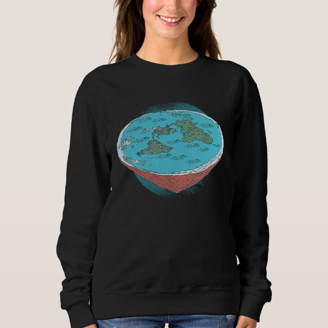 Sudadera Flat Earth Society  as Flat Earth Theory (Anverso)