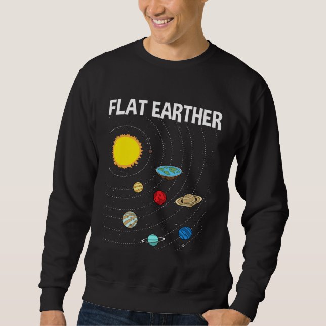 Sudadera Flat Earther Flat Earth Map Conspiracy  1 (Anverso)