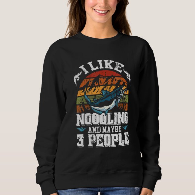 Sudadera Flathead Noodler I like Noodling & maybe 3 people  (Anverso)