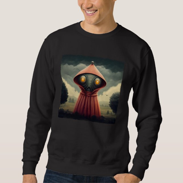 Sudadera Flatwoods Monster Braxie 1952 Creepy Alien Cryptid (Anverso)