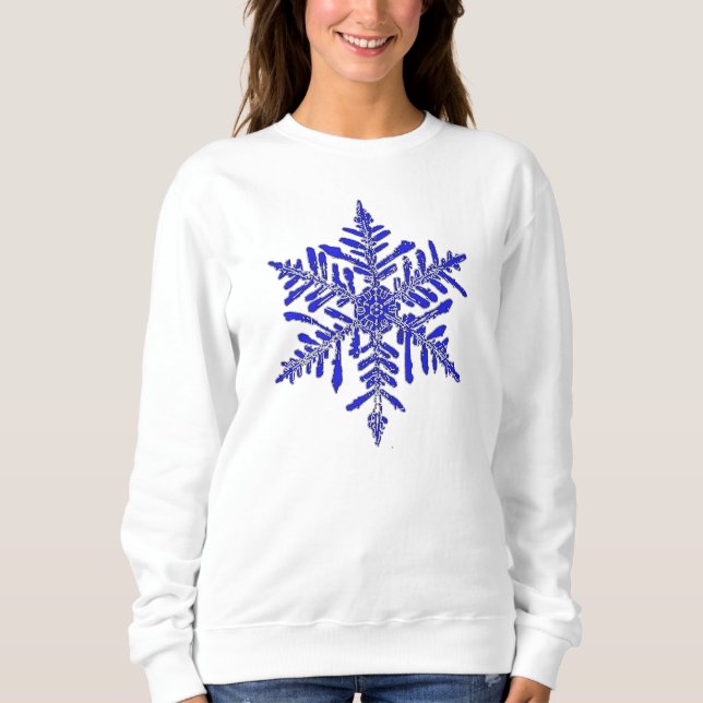 Sudadera Flauta de nieve azul (Anverso)