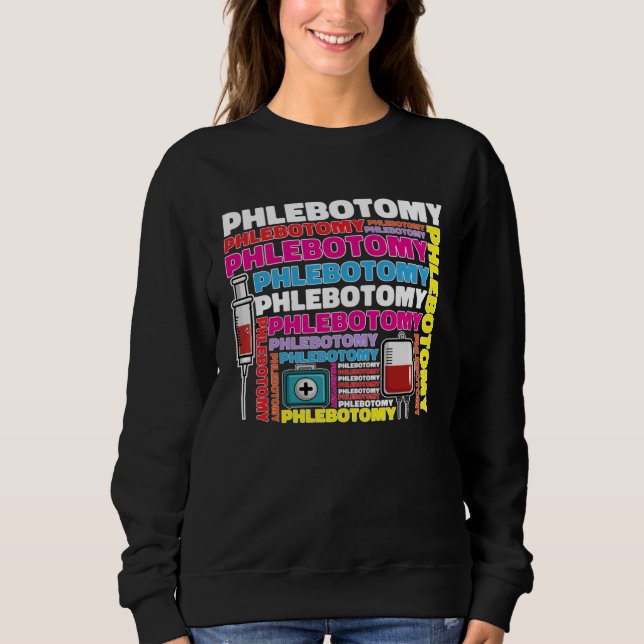Sudadera Flebotomía Técnico de Flebotomía Técnico de Sangre (Anverso)