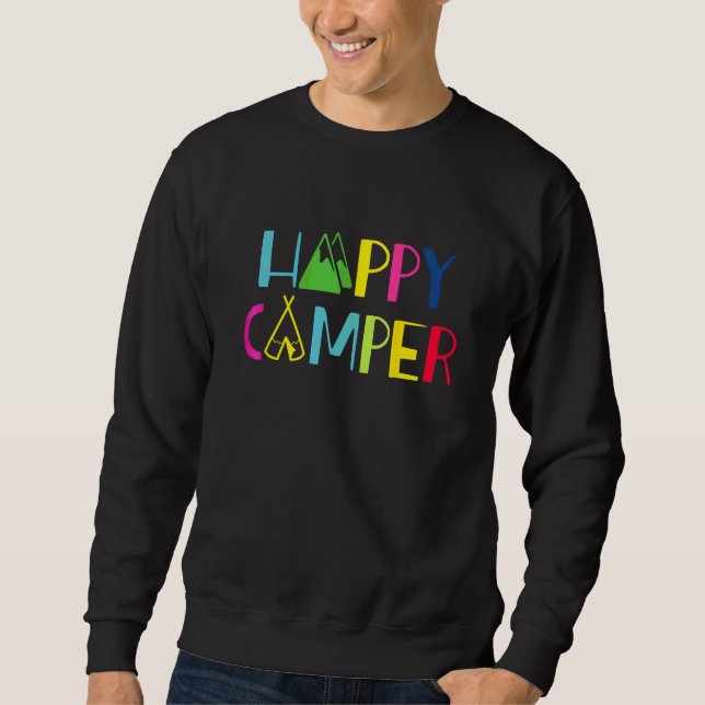 Sudadera Flecha de Camping Campista Feliz Campamento de Ver (Anverso)