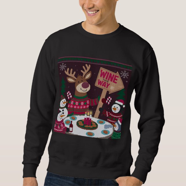 Sudadera Flecha de fiesta de reno (Anverso)