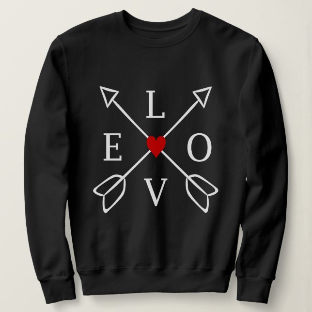 Sudadera Flechas cruzadas de amor (Anverso del diseño)