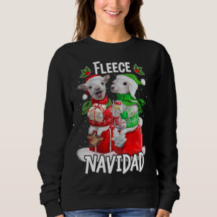 Sudadera Fleece Feliz Navidad Divertidos Navidades de oveja