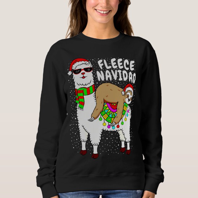 Sudadera Fleece Feliz Navidad Sloth (Anverso)