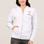 Sudadera Fleece Hoodie, "empleada de honor/novia de equipo"<br><div class="desc">Estas ropas estadounidenses serán muy divertidas para las fiestas de soltera,  etc. "Maid of Honor" en la parte delantera y "Team Bride" en la parte trasera. Se puede cambiar para decir lo que quieras.</div>