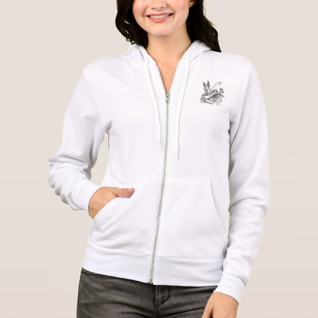 Sudadera Fleece personalizada Zip Hoodie/Fairy (Anverso)